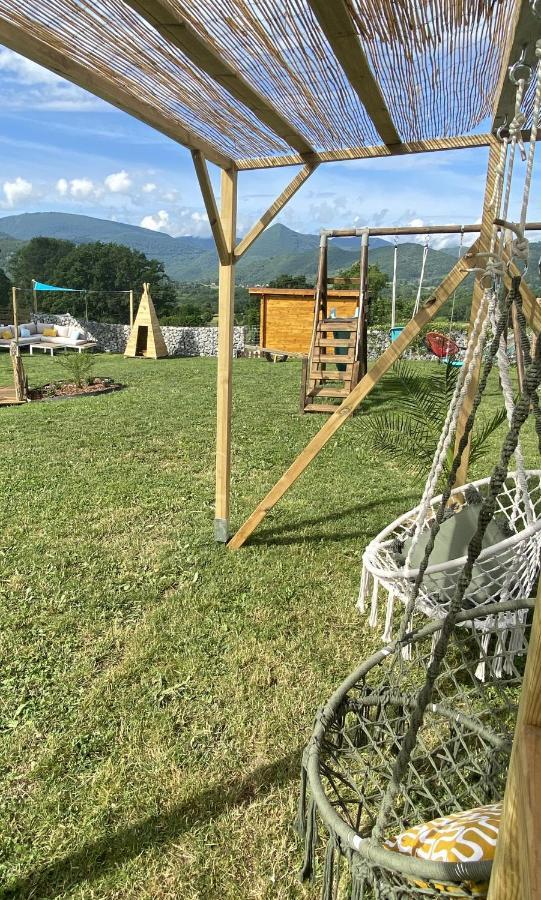 Villa Jacuzzi, Terrain De Petanque Et Aire De Jeux Vue Sur Les Pyrenees Seilhan Exterior photo